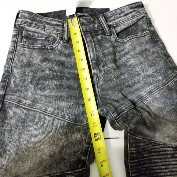 American Eagle Men's Black Acid Wash Next Level Flex Stacked Skinny Jeans 30x32 - Picture 8 of 12